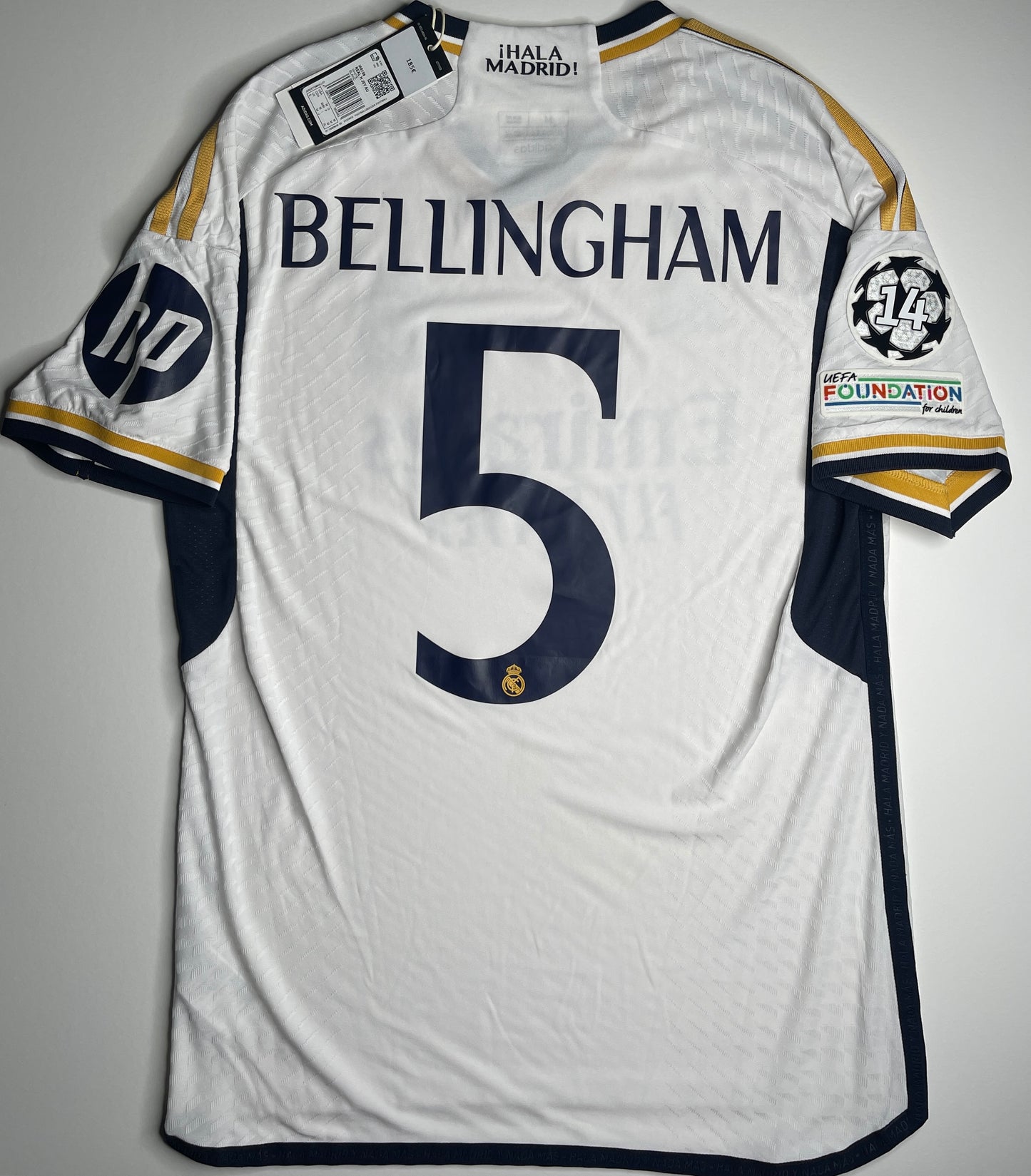2023-24 Real Madrid Home Player Version - Bellingham #5 (M)